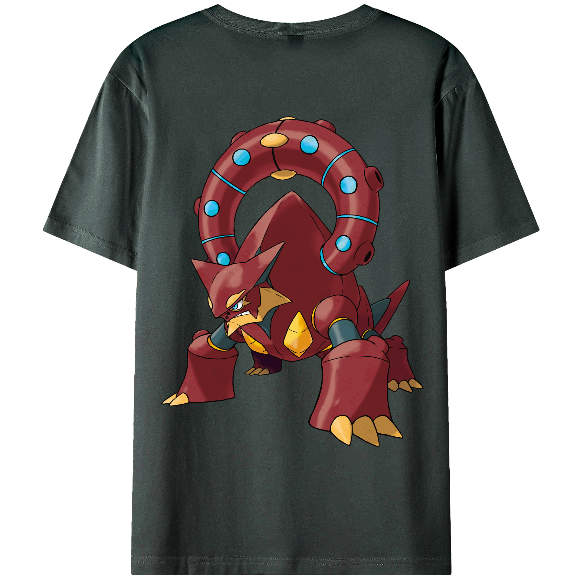 （画像用） ポケットモンスター Pokémon 綿100％ メンズ半袖Tシャツ（バックプリント） 通気性